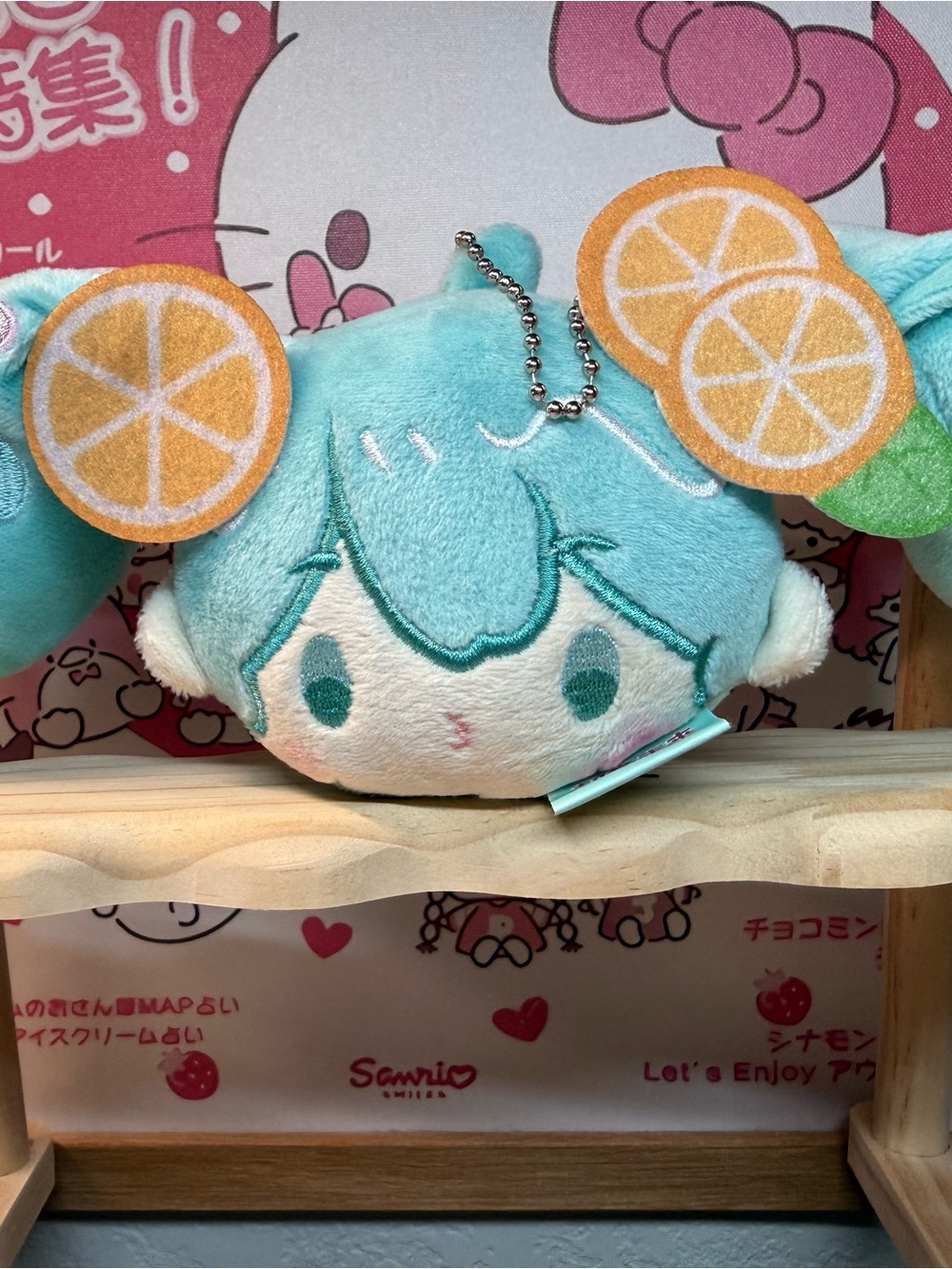 Hatsune Miku x Dairy Queen Collab Puni Puni Keychain Kawaii Plushie Charm